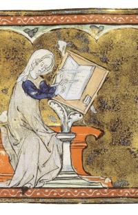 Marie de France écrivant ses lais
